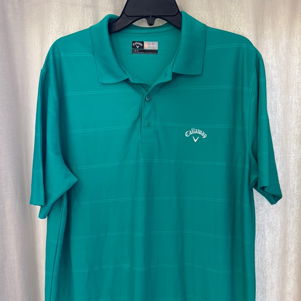Callaway Teal Polo Shirt Classic Design L Golf